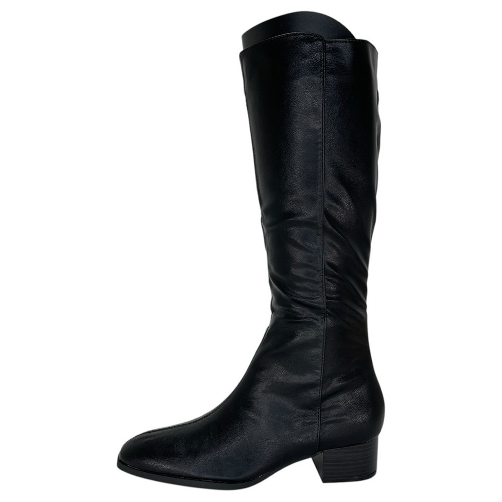 Journee Collection Devri Black Faux Leather Knee High Womens Boots Size 9M - Picture 3 of 10